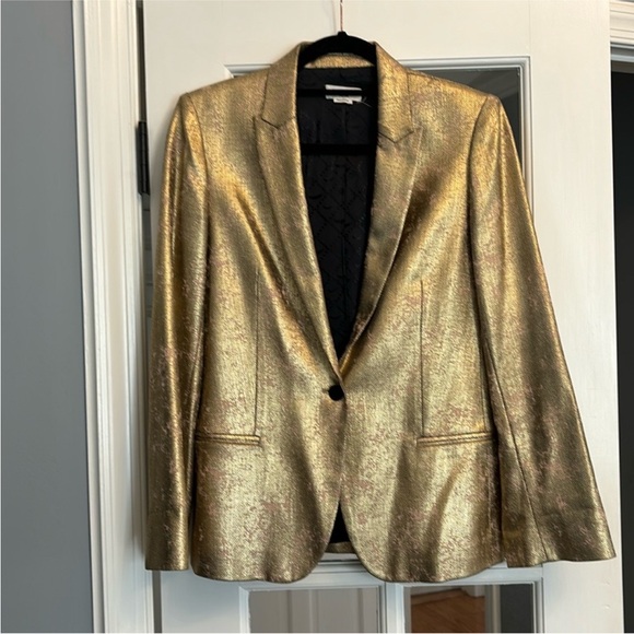 Zadig & Voltaire Shimmering Gold Blazer - Picture 1 of 8